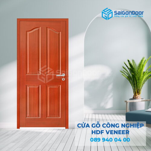 Cửa Gỗ HDF Veneer 4A-Xoan Đào-SGD