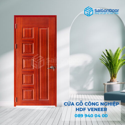 Cửa Gỗ HDF Veneer 6A Căm Xe-SGD